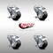 Service Caster 3.5 Inch SS Soft Rubber Wheel Swivel Bolt Hole Caster Set with Brake SCC SCC-SSBH20S3514-SRS-TLB-4 - alternate 5